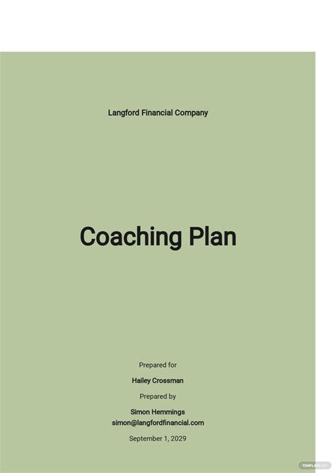 free employee coaching program template.